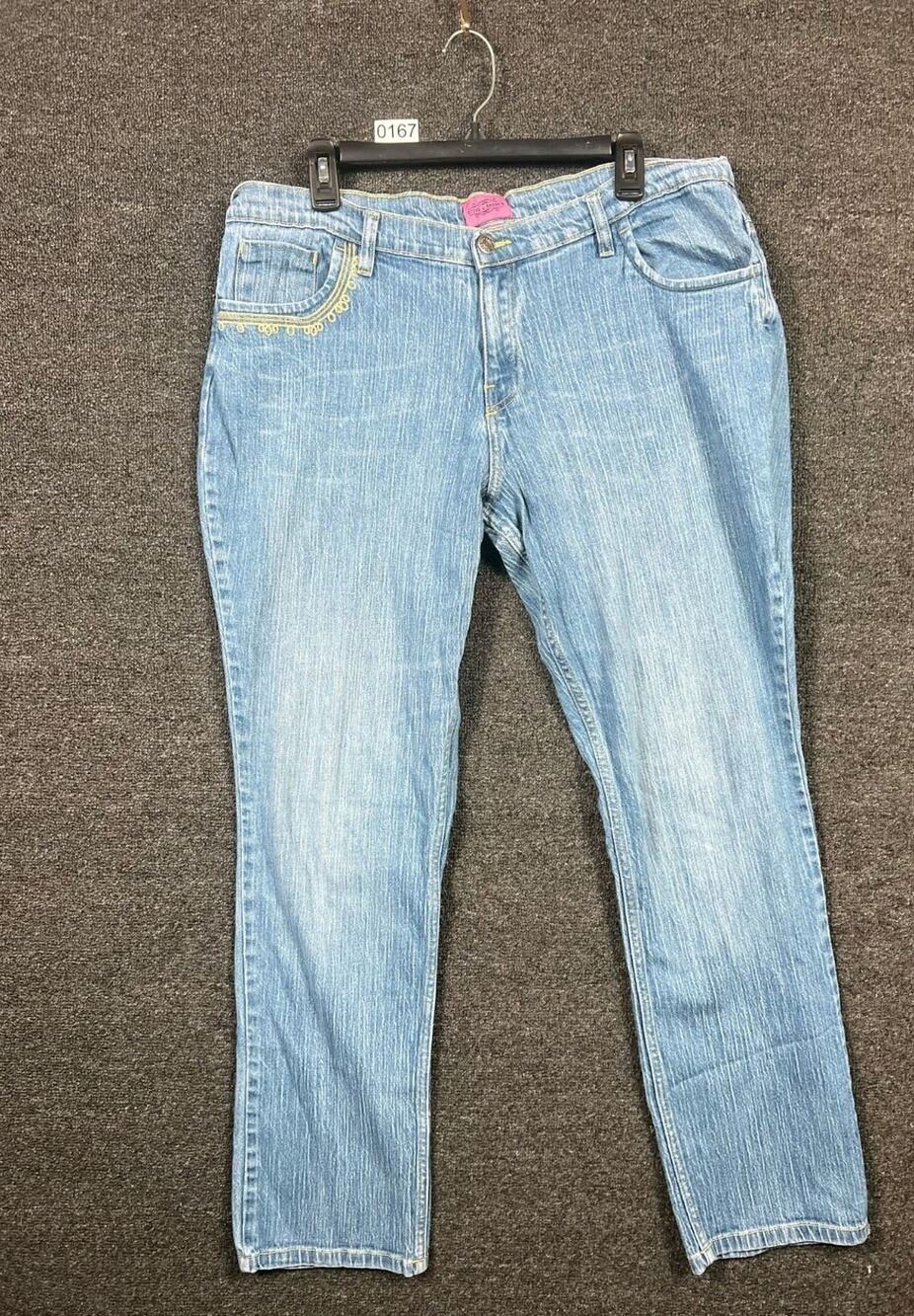 Steve & Barry's Skinny Jeans Womens Size 18R Blue Denim Stretch Mid Rise